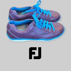 Footjoy FJLow Pro Collection Spikles Golf Shoes Purple Hybrid Womens 7.5 M